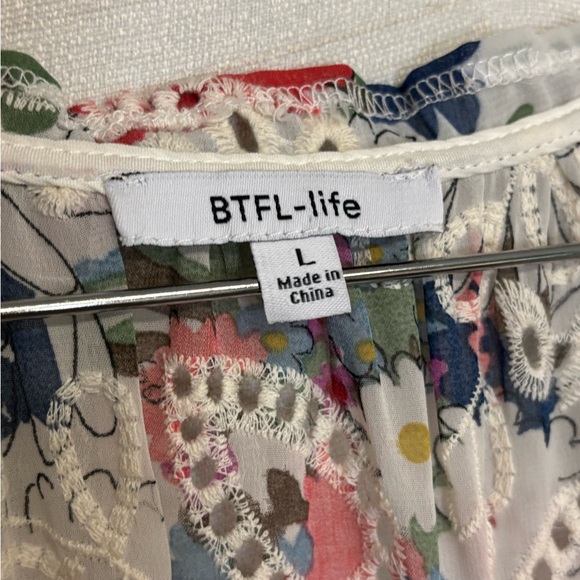 BTFL-Life | VGUC Floral Lace Mini Dress Top Boho Cottagecore Whimsical  Large - Picture 4 of 7